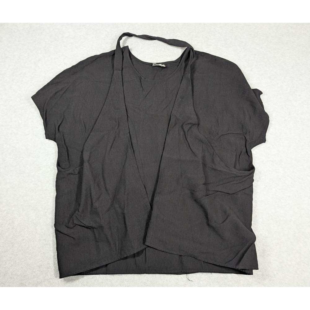 Niche Nilgun Derman Women Top Small Medium Cardigan‎ Lagenlook Short Sleeve